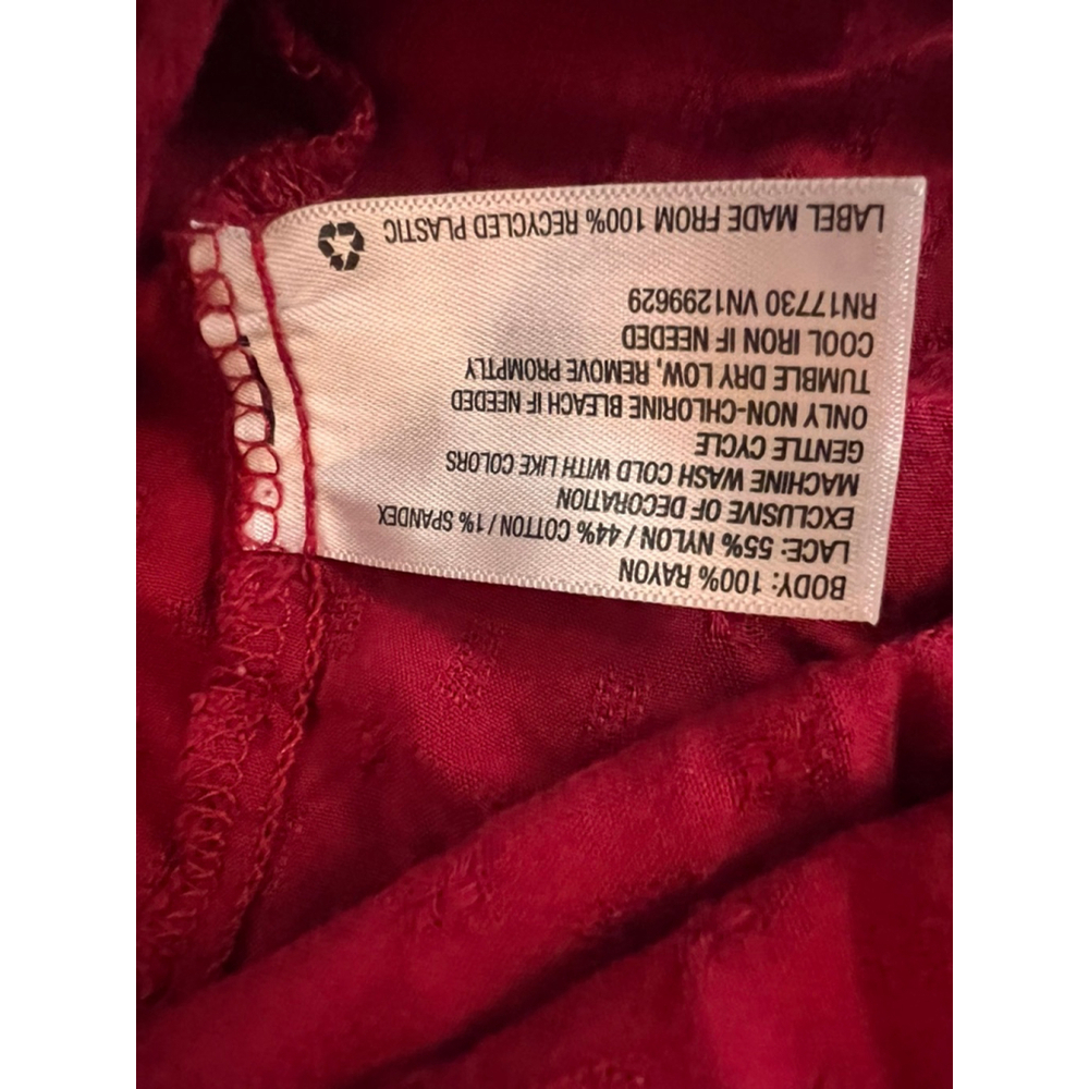 Women's Knox Rose Red Blouse Size XL - Picture 3 of 6